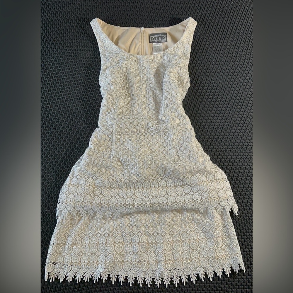 Elegant Gray Vintage (Alex Evenings) Mini Dress
